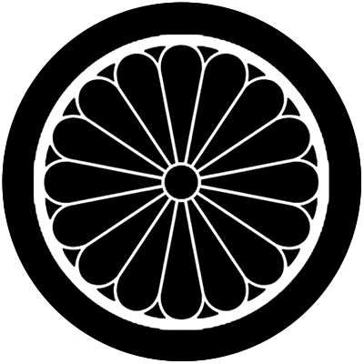 丸に十六葉八重菊