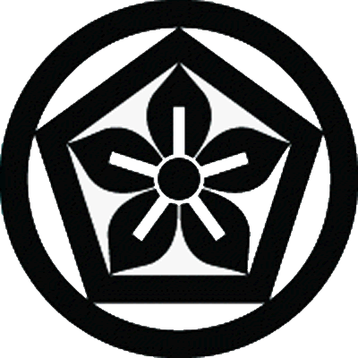 丸に五角に細桔梗