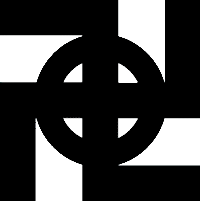 五つ割り左万字に輪／五つ割り左卍に輪