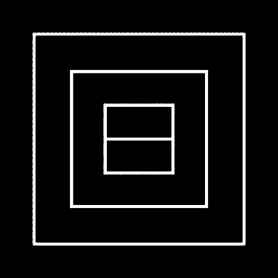 三つ入れ子枡に二つ引き