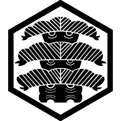 細六角に三つ笠松