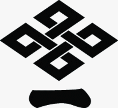 結び四つ目菱に一文字