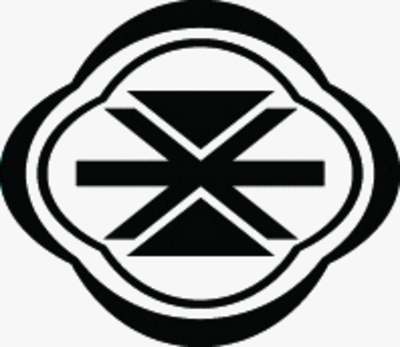 子持ち木瓜形に幾何模様