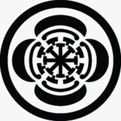 丸の内に木瓜に車