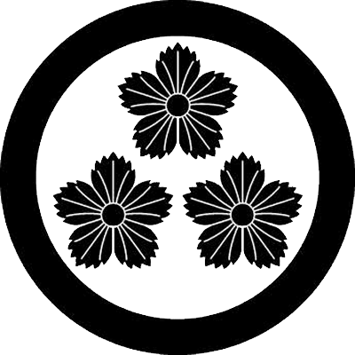 丸に三つ盛り撫子