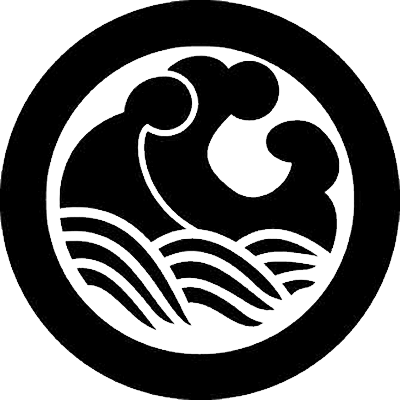 丸に光琳三頭浪