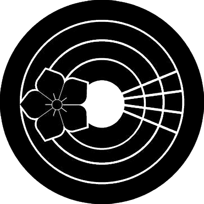 丸に横向き熨斗輪に桔梗