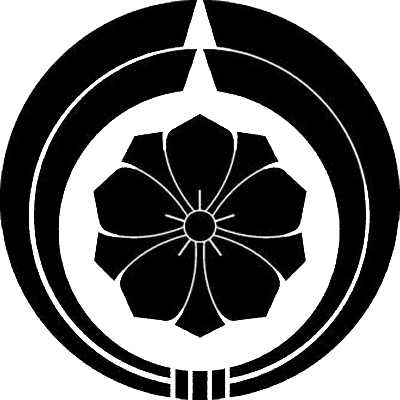 二つ熨斗輪に剣桔梗