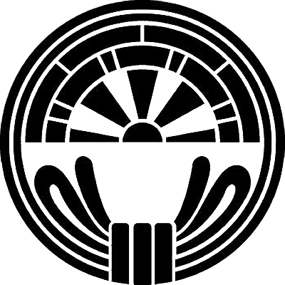 熨斗の丸に半源氏車