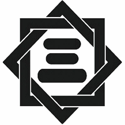 組み合い傍折敷に三文字