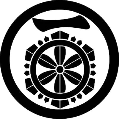 丸に一文字に六つ輪宝