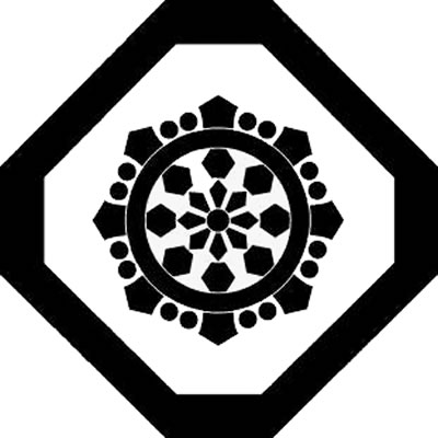 隅切り角に輪宝