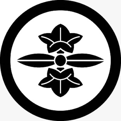 丸に二つ葉竜胆