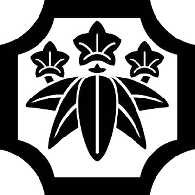 隅反り角に笹竜胆