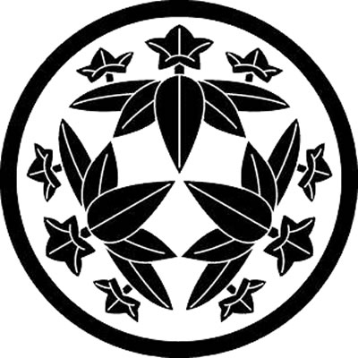 糸輪に三つ笹竜胆