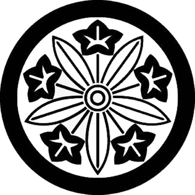 丸に葉陰竜胆車