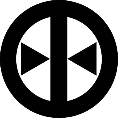 丸に竪一つ引きに割り輪鼓