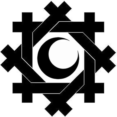 組み合い井筒に半月