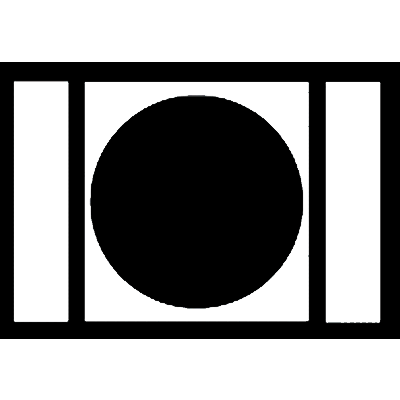 陰岩城櫺子に月