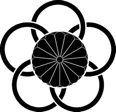 五つ輪違いに菊