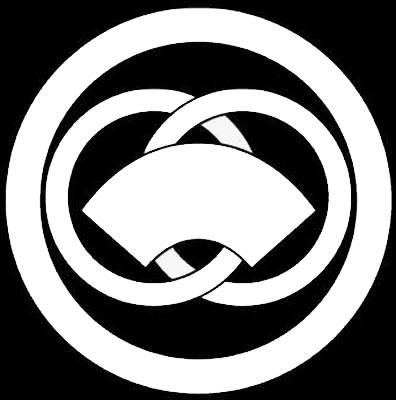 陰丸の内に輪違いに地紙