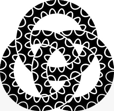 模様付き三つ輪違い