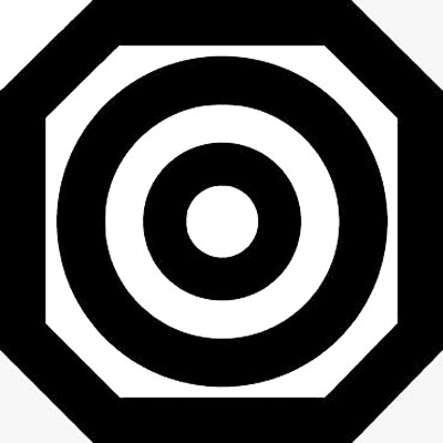 隅切り平角に二つ輪