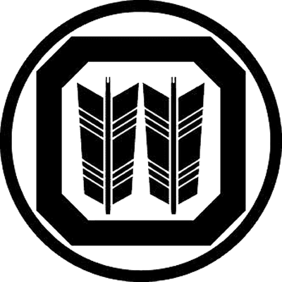 糸輪内に隅切り角に並び矢