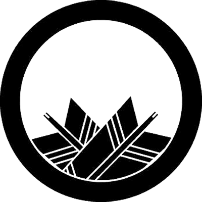 丸に覗き違い矢