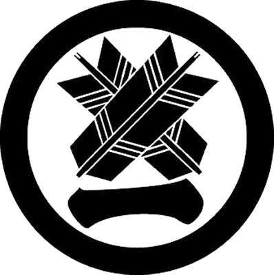 丸に違い矢に一文字