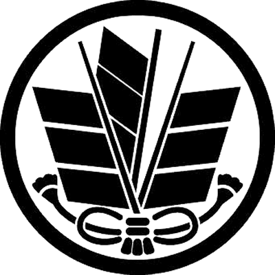 丸に三本結び割り矢