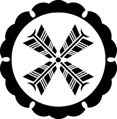 外雪輪に四つ矢