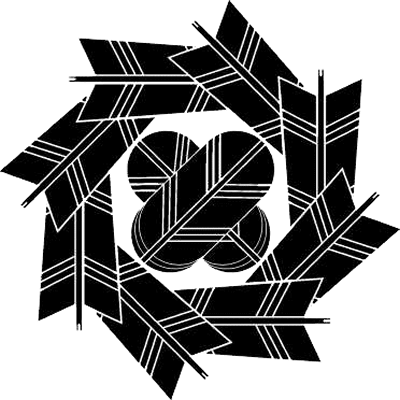 八つ追い矢に鷹の羽