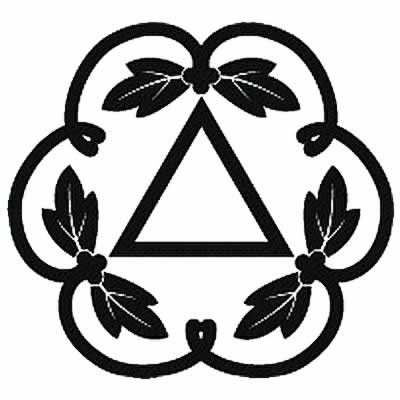 三つ蔓朝顔の葉に一つ鱗