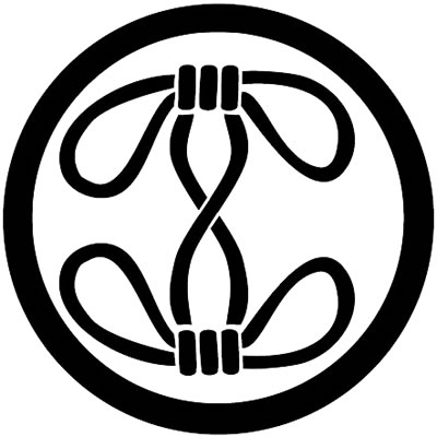 丸に捻じ吾妻結び