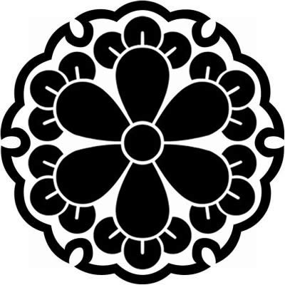 雪輪に六つ丁子