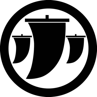 丸に三つ並び帆