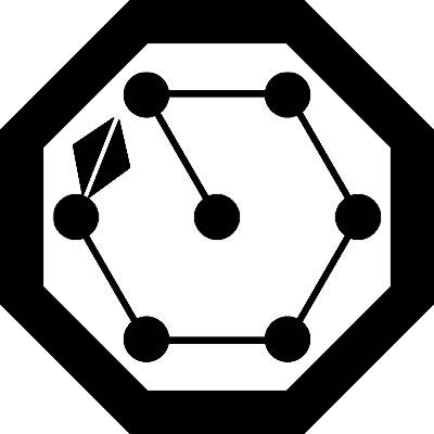 八角に北斗七星