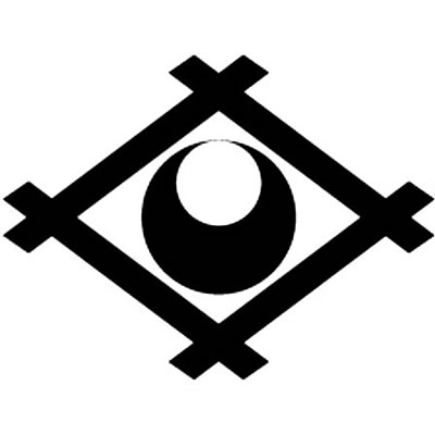 井桁に真向き月