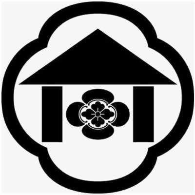 瓜輪に庵に木瓜