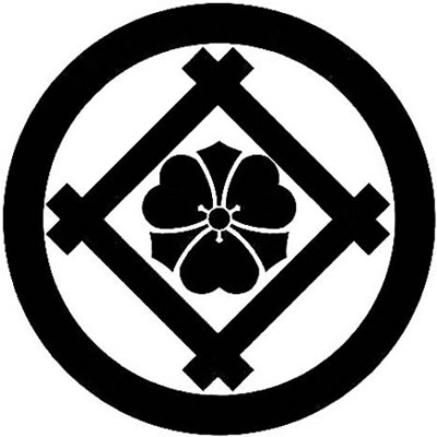 丸に隅立て井筒に梅花