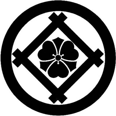 丸に隅立て井筒に剣片喰