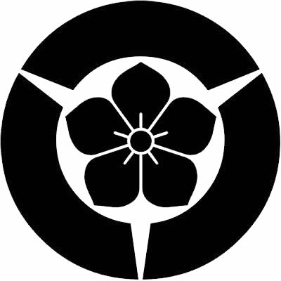 三つ地紙に桔梗