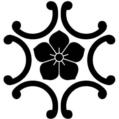 外六つ鐶に桔梗・隅立て外六つ鐶に桔梗