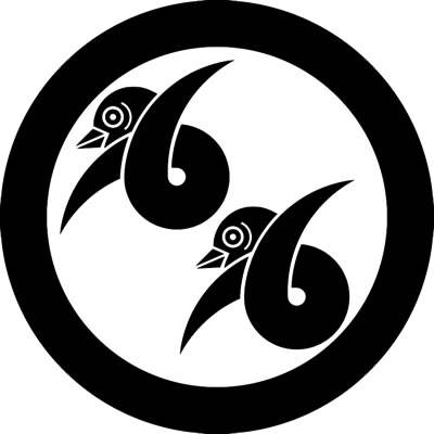 丸に二つ結び雁金（２）