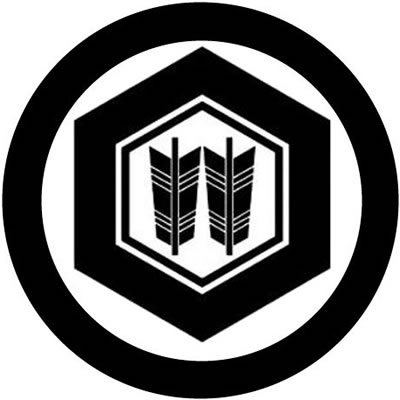 丸に亀甲に並び矢