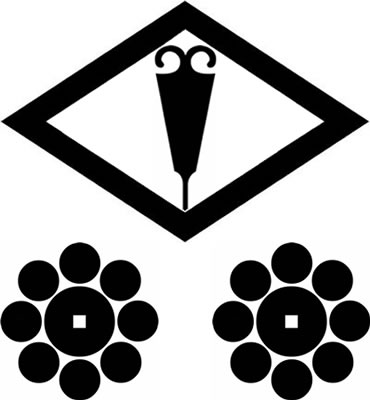 菱に笄に並び銭九曜