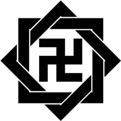 組み合い角に五つ割り万字／組み合い角に五つ割り卍