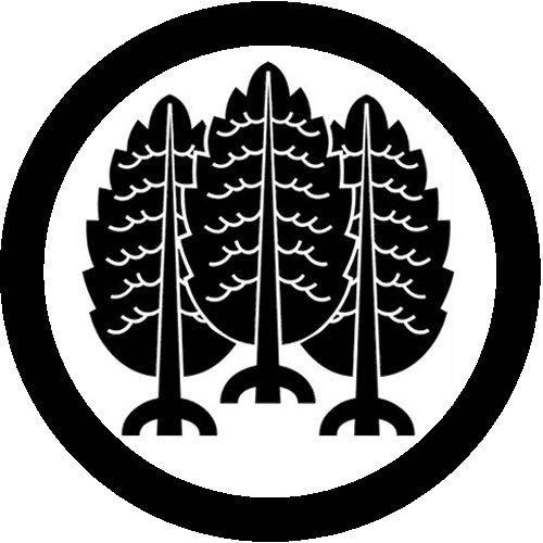 丸に重ね三本杉