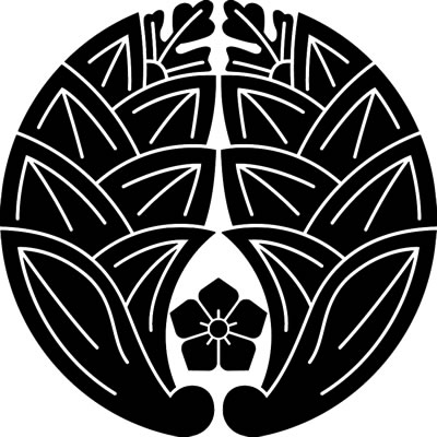 抱き茗荷に桔梗